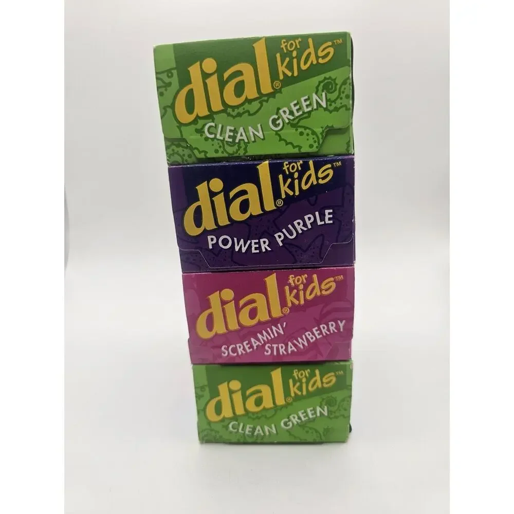 Vintage Dial For‎ Kids Soap Wild Fruits N Berries 4 Bars (3oz Each)